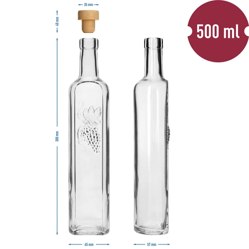 Steklenica NieWINNA 500 ml s plutovinastim zamaškom - 2