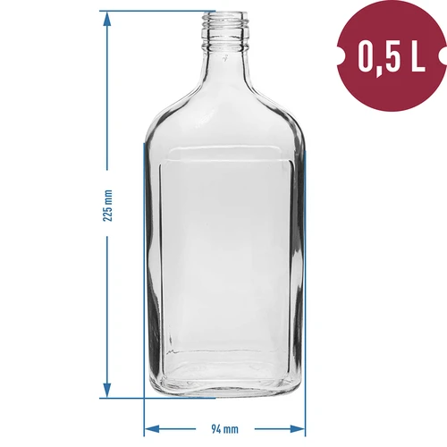 Steklenica prisrčnica 500 ml z navojnim zamaškom, 6 kos - 11
