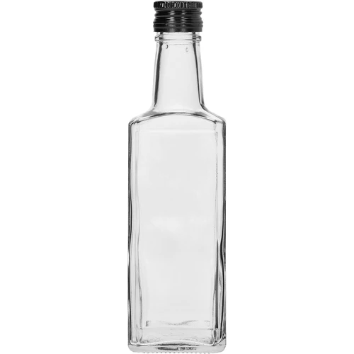 Steklenica Receptura 250 ml, s črnim pokrovčkom, 1 kos