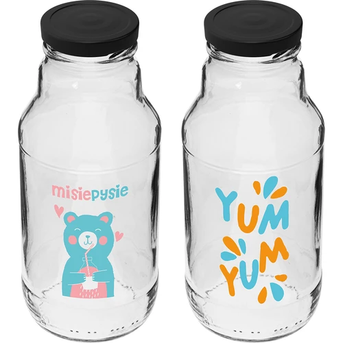 Steklenica twist off 330 ml s pokrovčkom fi43 in barvnim potiskom - 6 kosov. - 3