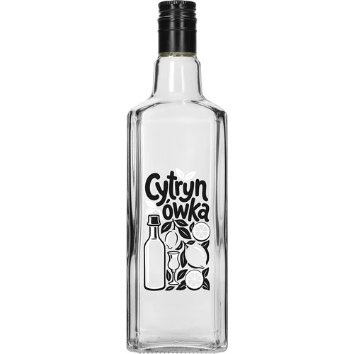 Steklenica Tynktura 500 ml z napisom »Cytrynówka« in navojnim pokrovčkom