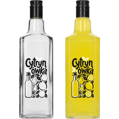 Steklenica Tynktura 500 ml z napisom »Cytrynówka« in navojnim pokrovčkom - 3