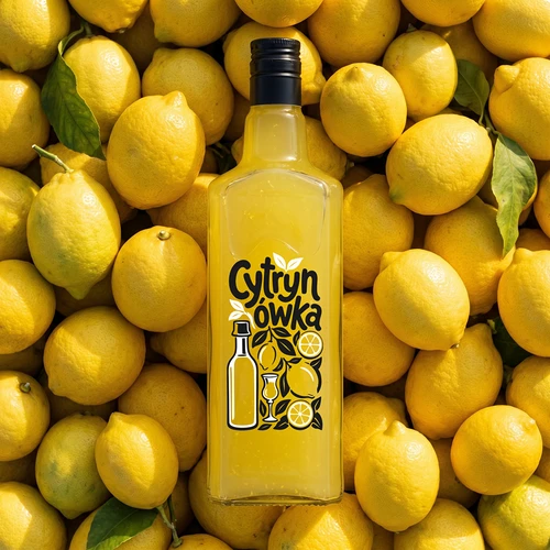 Steklenica Tynktura 500 ml z napisom »Cytrynówka« in navojnim pokrovčkom - 6