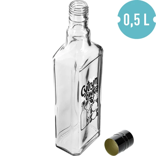 Steklenica Tynktura 500 ml z napisom »Cytrynówka« in navojnim pokrovčkom - 2