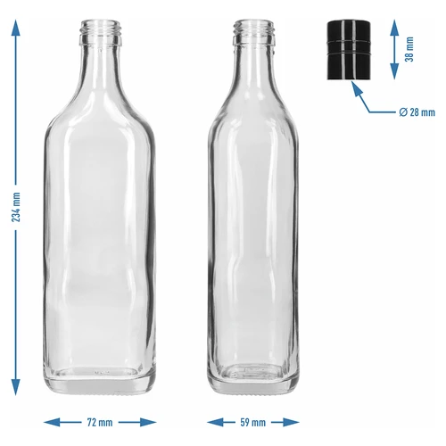 Steklenica Walker 500 ml, z navojnim zamaškom, 1 kos. - 5