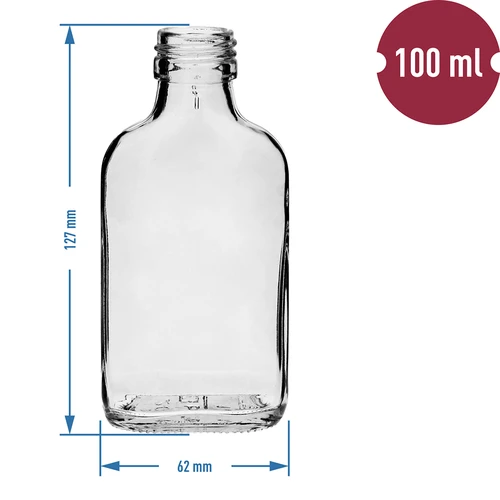 Steklenica za likerje, tip prisrčnica, 100 ml, 10 kos. - 4
