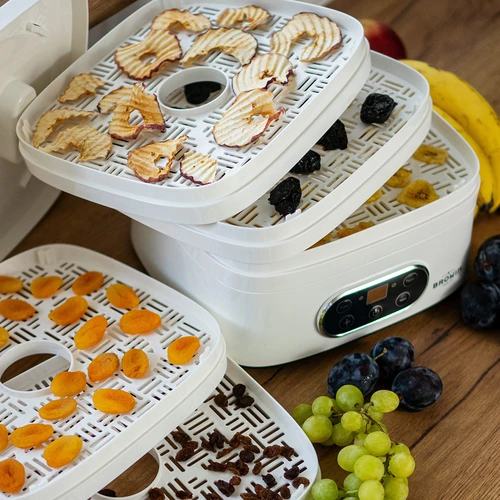 Sušilnik za gobe, sadje, zelenjavo in zelišča z nastavljivo temperaturo, 240 W, bel - 19