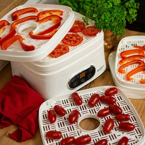 Sušilnik za gobe, sadje, zelenjavo in zelišča z nastavljivo temperaturo, 240 W, bel - 21