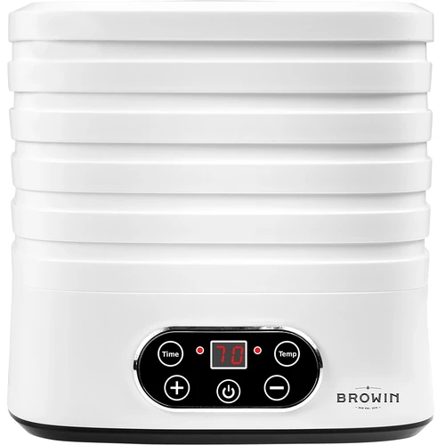 Sušilnik za gobe, sadje, zelenjavo in zelišča z nastavljivo temperaturo, 240 W, bel - 2