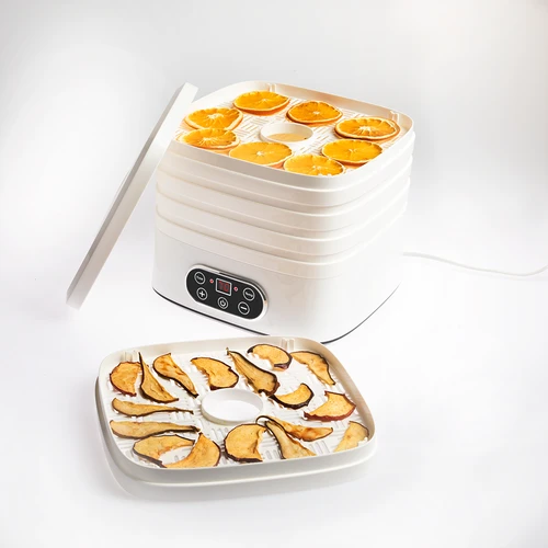 Sušilnik za gobe, sadje, zelenjavo in zelišča z nastavljivo temperaturo, 240 W, bel - 7