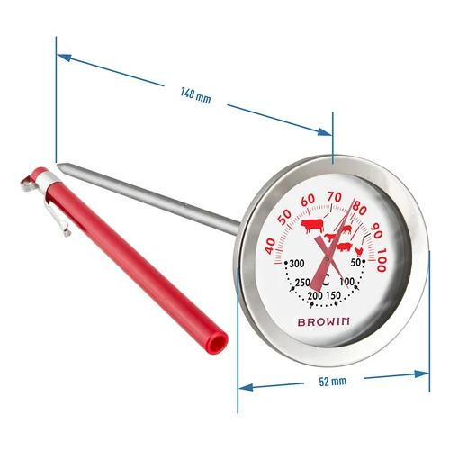 Termometer z dvojno lestvico (30°C do 100°C) / (50°C do 300°C) 13,0cm - 3