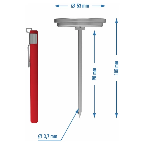 Termometer za šunkovar 0,8 kg (0 °C do +120 °C) 9,0 cm - 4
