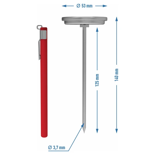 Termometer za šunkovar 1,5 kg in 3 kg (0 °C do +120 °C) 12,5 cm - 4