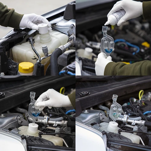 Tester tesnila glave motorja - 6 adapterjev, 100 ml tekočine - 5