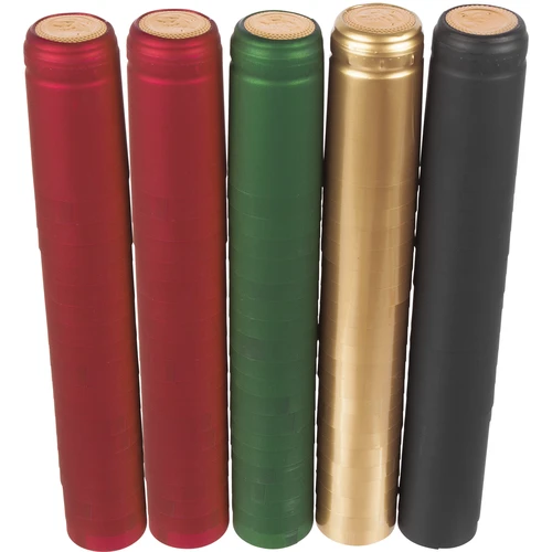 Toplotno skrčljive kapsule s perforacijo, mešanica barv, 100 kos.