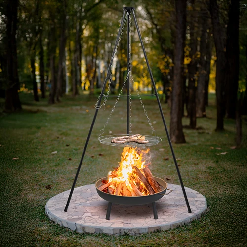 Trinožnik za ogenj z rešetko, 150 cm - 7