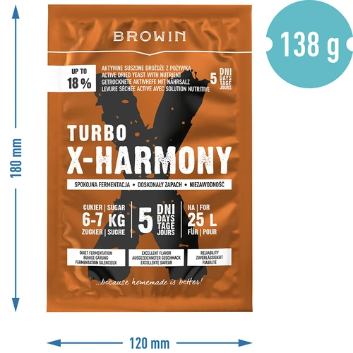 Turbo kvas X-Harmony 18 %, 25 L, 138 g - 6