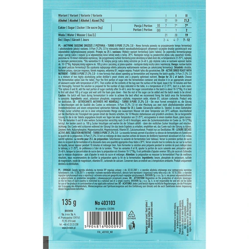 Turbo kvas X-Pure 21,3% 48h, 25 L - 2