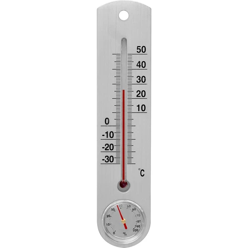 Univerzalni srebrni termometer z higrometrom (-30°C do +50°C) 25cm  - 1 