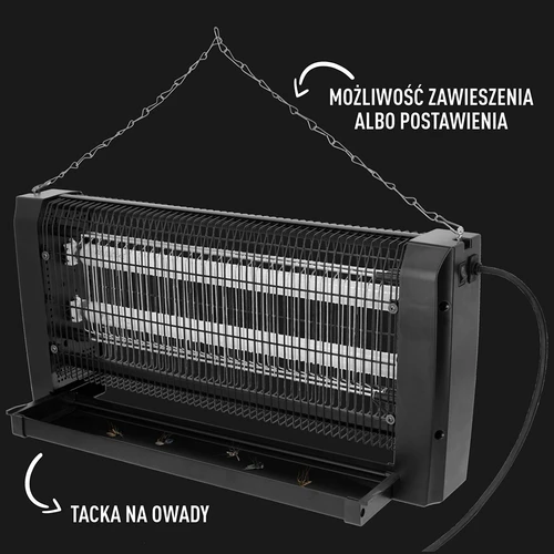UVA svetilka za uničevanje žuželk 20 W, črna - 5