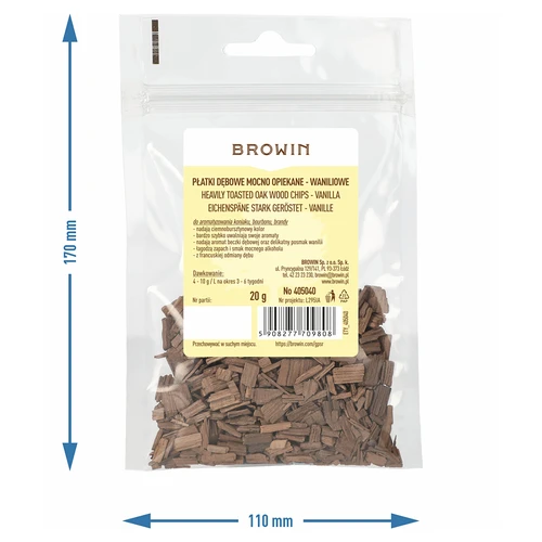 Vanilijevi hrastovi lističi, močno tostirani, 20g - 7