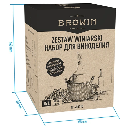 Vinarski komplet 15 L s stekleno damižano - 12