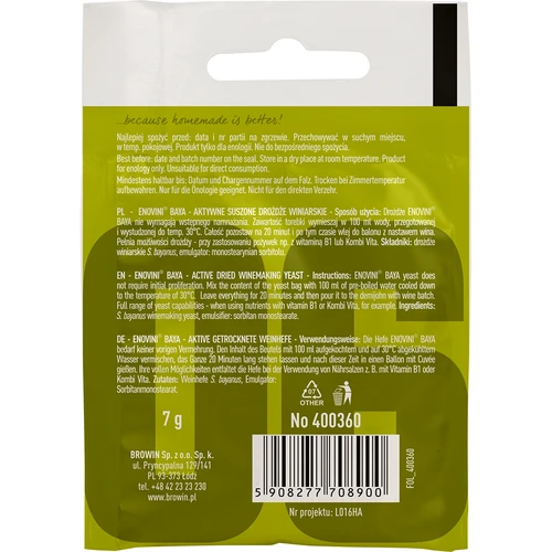 Vinski kvas Enovini® BAYA, 7 g - 2