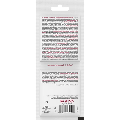 Vinski kvas + hranilo - rdeča vina - 2