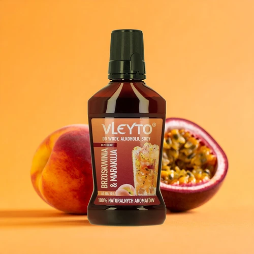 VLEYTO Breskev & Marakuja – okusna esenca z naravnimi aromami, 250 ml - 4