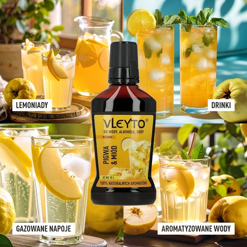 VLEYTO Kutina & Med – esenca okusa z naravnimi aromami, 250 ml - 7