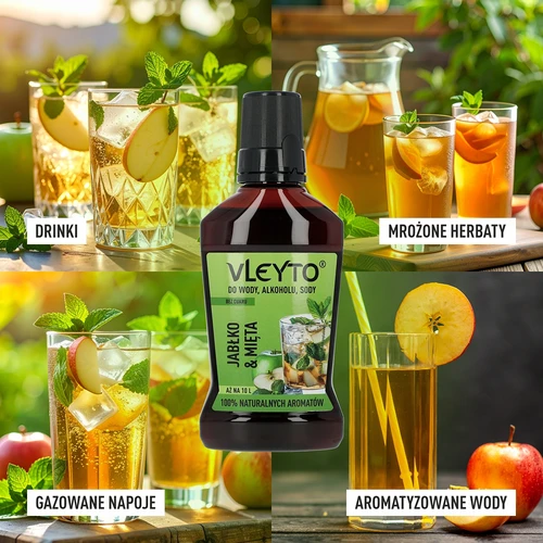 VLEYTO Meta & Jabolko – esenca z naravnimi aromami, 250 ml - 7