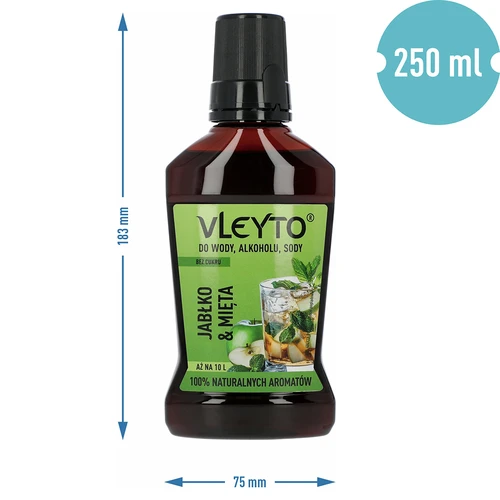 VLEYTO Meta & Jabolko – esenca z naravnimi aromami, 250 ml - 5