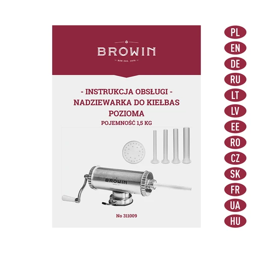 Vodoravna polnilka 1,5 kg s silikonskim batom - 9