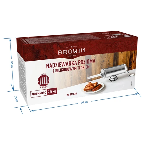 Vodoravna polnilka 2,5 kg s silikonskim batom - 11