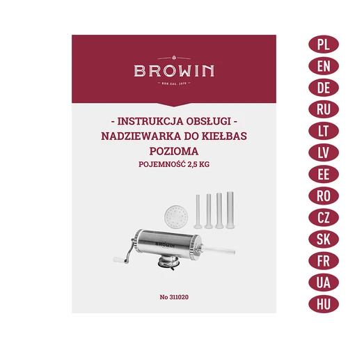 Vodoravna polnilka 2,5 kg s silikonskim batom - 9