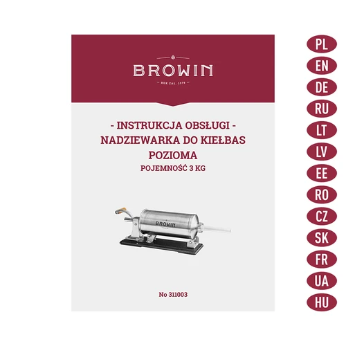 Vodoravna polnilka za klobase 3 kg - 10