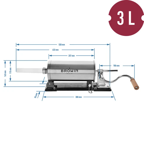 Vodoravna polnilka za klobase 3 kg - 11