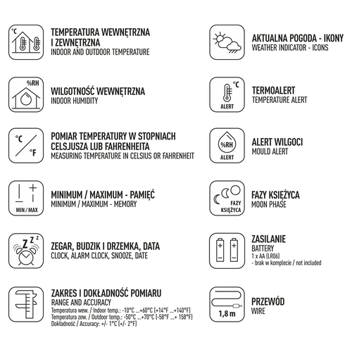 Vremenska postaja – elektronska, s sondo, bela - 6