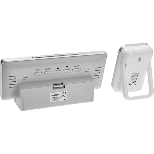 Vremenska postaja RCC, DCF – elektronska, brezžična, osvetljen senzor, bela - 4
