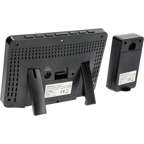 Vremenska postaja RCC, DCF – elektronska, z osvetlitvijo, brezžična, s senzorjem, črna - 7