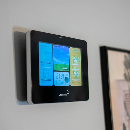 Vremenska postaja RCC – elektronska, osvetljena, brezžična, s senzorjem, črna - 13