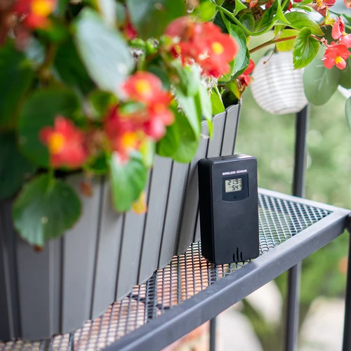 Vremenska postaja RCC – elektronska, osvetljena, brezžična, s senzorjem, črna - 16