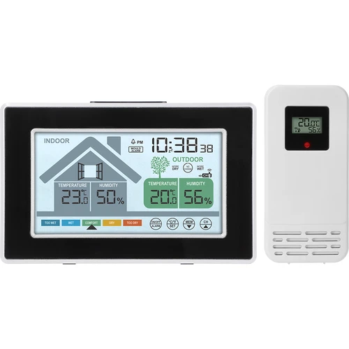 Vremenska postaja znamke Soens – elektronska, z brezžičnim zunanjim tipalom