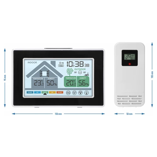 Vremenska postaja znamke Soens – elektronska, z brezžičnim zunanjim tipalom - 6