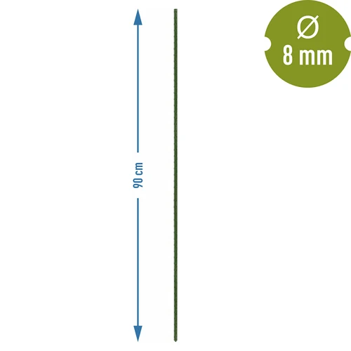 Vrtne palice Bioogród – prevlečene jeklene, 0,9 m, Ø 8 mm, 10 kosov. - 3