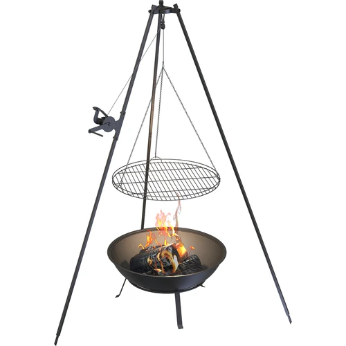 Vrtno kurišče z rešetko, Ø55 cm, okroglo, skledasto - 7