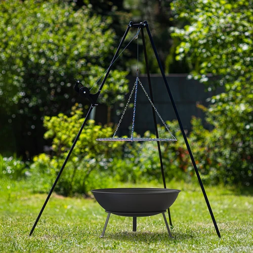 Vrtno kurišče z rešetko, Ø55 cm, okroglo, skledasto - 10