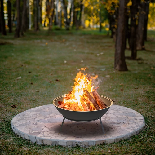 Vrtno kurišče z rešetko, Ø55 cm, okroglo, skledasto - 9