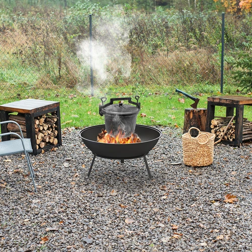 Vrtno kurišče z rešetko, Ø55 cm, okroglo, skledasto - 11