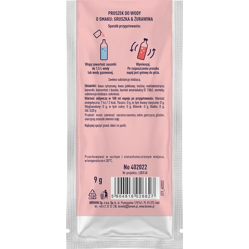 VSYPTO z okusom hruška-brusnica, 9 g - 3